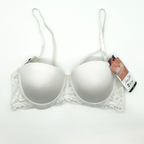 Rene Rofe Bra 36C Womens White Lace Multi-Way Straps Push-Up Underwire 1-PC - Picture 1 of 8